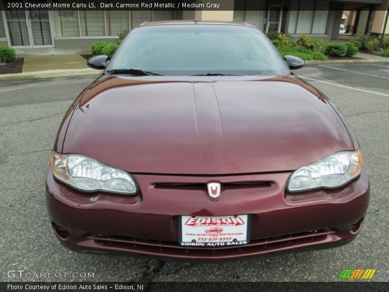 Dark Carmine Red Metallic / Medium Gray 2001 Chevrolet Monte Carlo LS