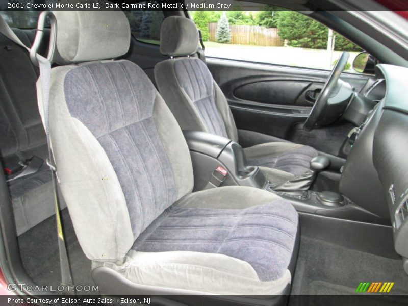 Dark Carmine Red Metallic / Medium Gray 2001 Chevrolet Monte Carlo LS
