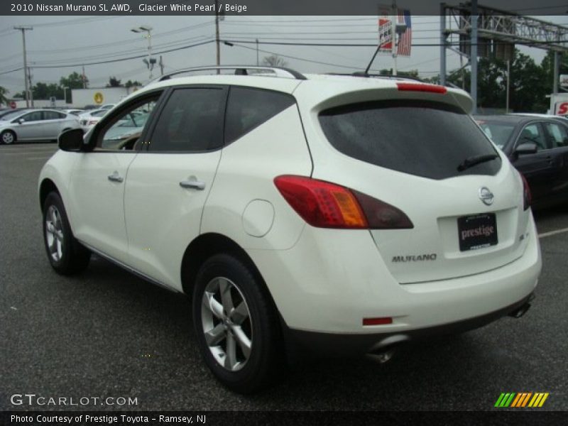 Glacier White Pearl / Beige 2010 Nissan Murano SL AWD