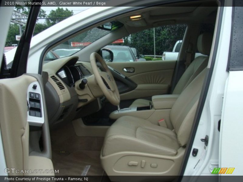 Glacier White Pearl / Beige 2010 Nissan Murano SL AWD