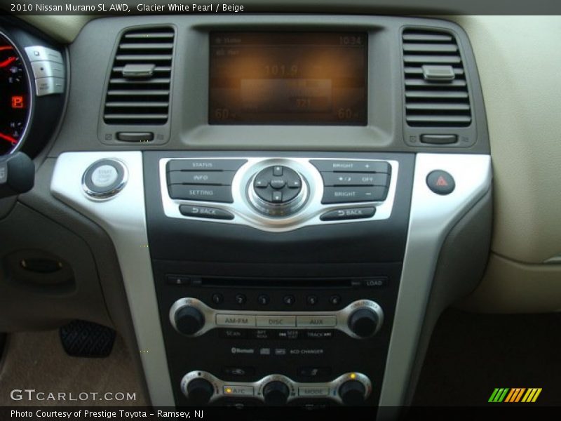 Glacier White Pearl / Beige 2010 Nissan Murano SL AWD