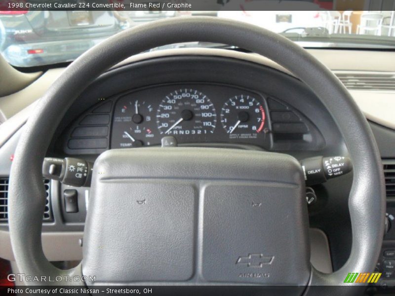Flame Red / Graphite 1998 Chevrolet Cavalier Z24 Convertible
