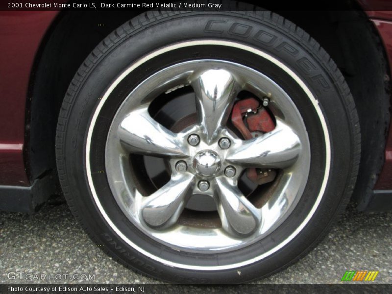 Dark Carmine Red Metallic / Medium Gray 2001 Chevrolet Monte Carlo LS