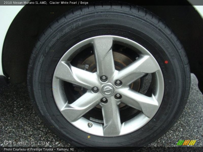 Glacier White Pearl / Beige 2010 Nissan Murano SL AWD