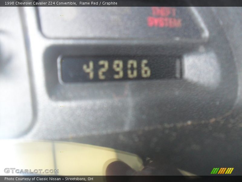 Flame Red / Graphite 1998 Chevrolet Cavalier Z24 Convertible