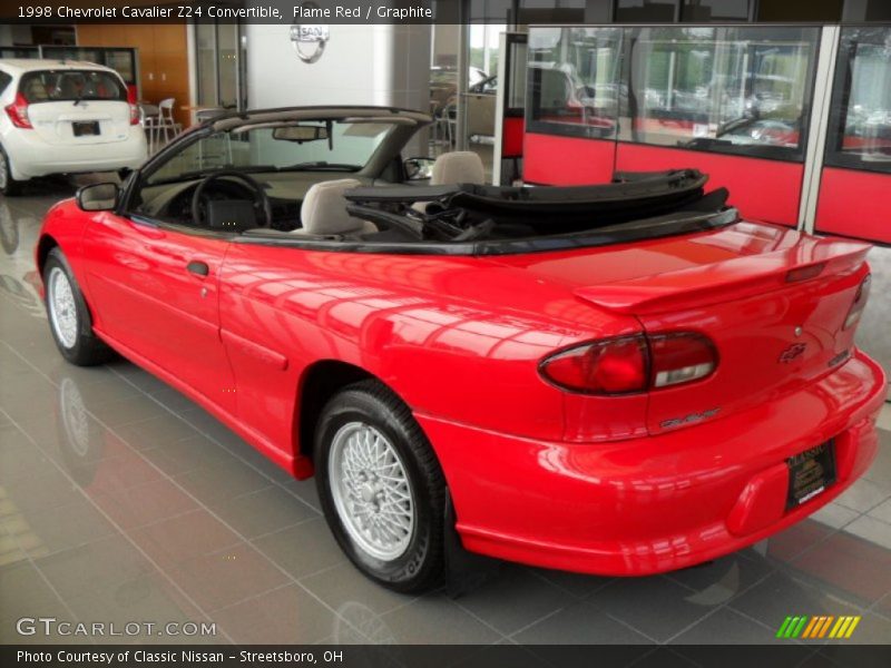 Flame Red / Graphite 1998 Chevrolet Cavalier Z24 Convertible