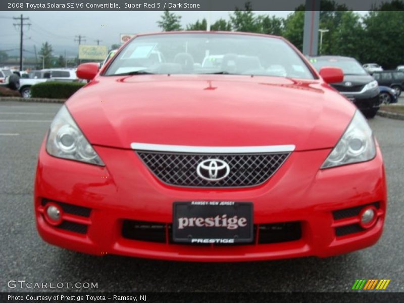 Super Red 5 / Dark Stone 2008 Toyota Solara SE V6 Convertible