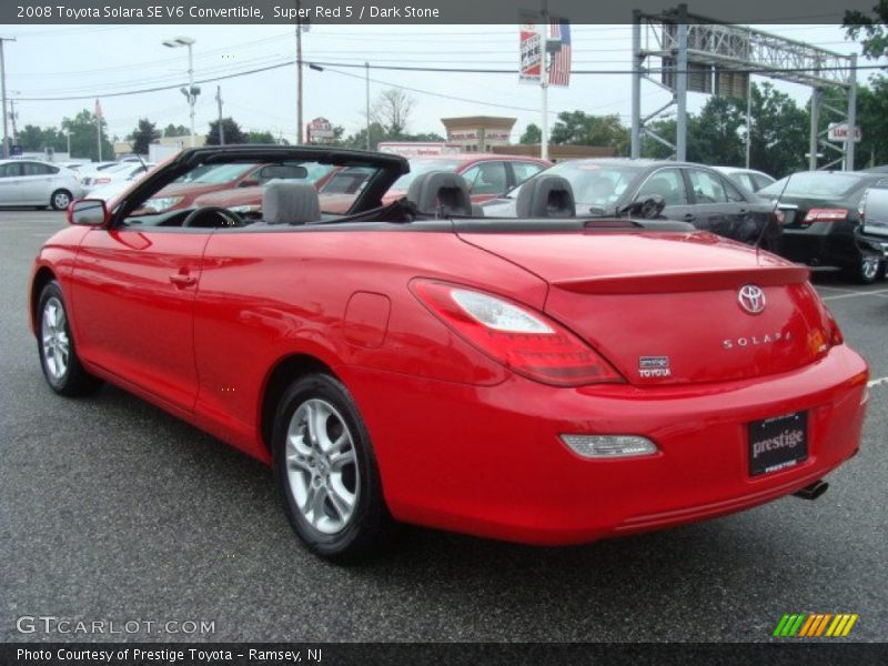 Super Red 5 / Dark Stone 2008 Toyota Solara SE V6 Convertible