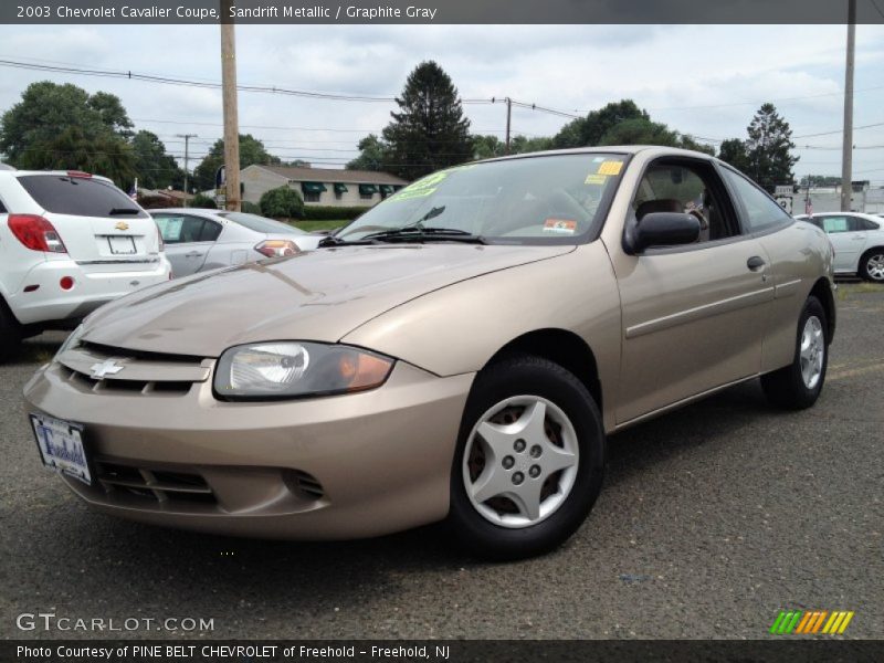 Sandrift Metallic / Graphite Gray 2003 Chevrolet Cavalier Coupe