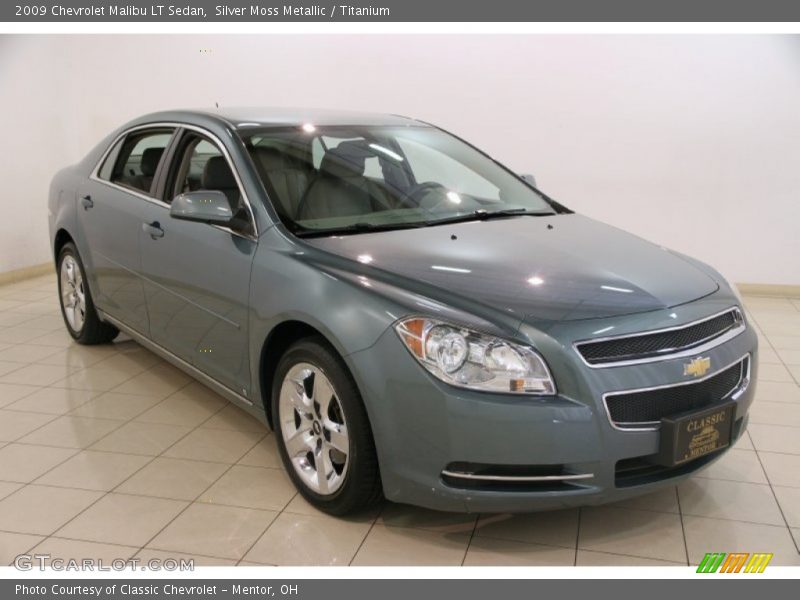 Silver Moss Metallic / Titanium 2009 Chevrolet Malibu LT Sedan