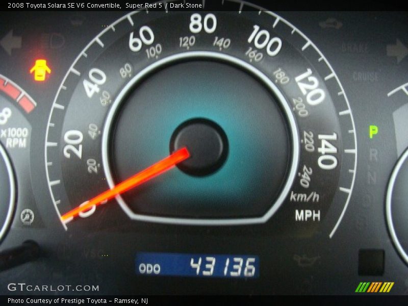 Super Red 5 / Dark Stone 2008 Toyota Solara SE V6 Convertible