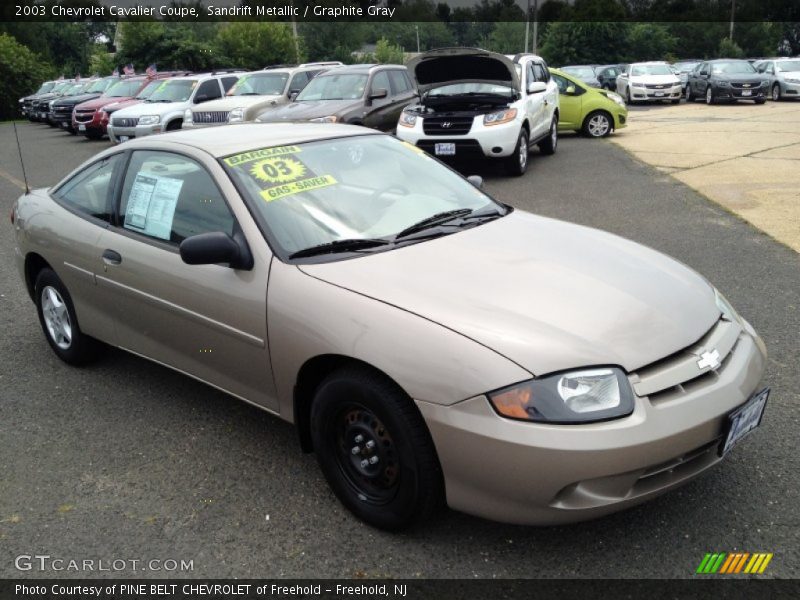 Sandrift Metallic / Graphite Gray 2003 Chevrolet Cavalier Coupe