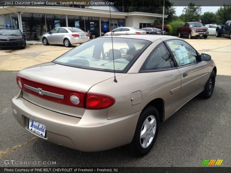Sandrift Metallic / Graphite Gray 2003 Chevrolet Cavalier Coupe