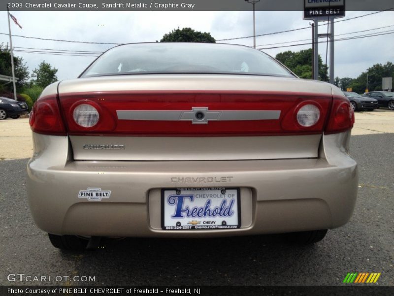 Sandrift Metallic / Graphite Gray 2003 Chevrolet Cavalier Coupe