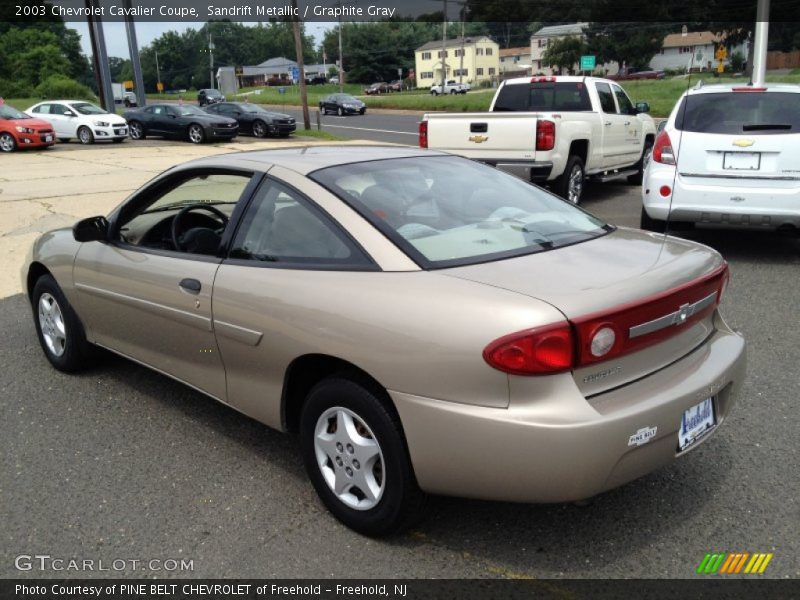 Sandrift Metallic / Graphite Gray 2003 Chevrolet Cavalier Coupe