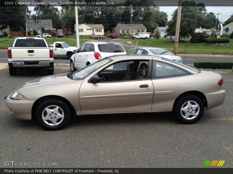 Sandrift Metallic / Graphite Gray 2003 Chevrolet Cavalier Coupe