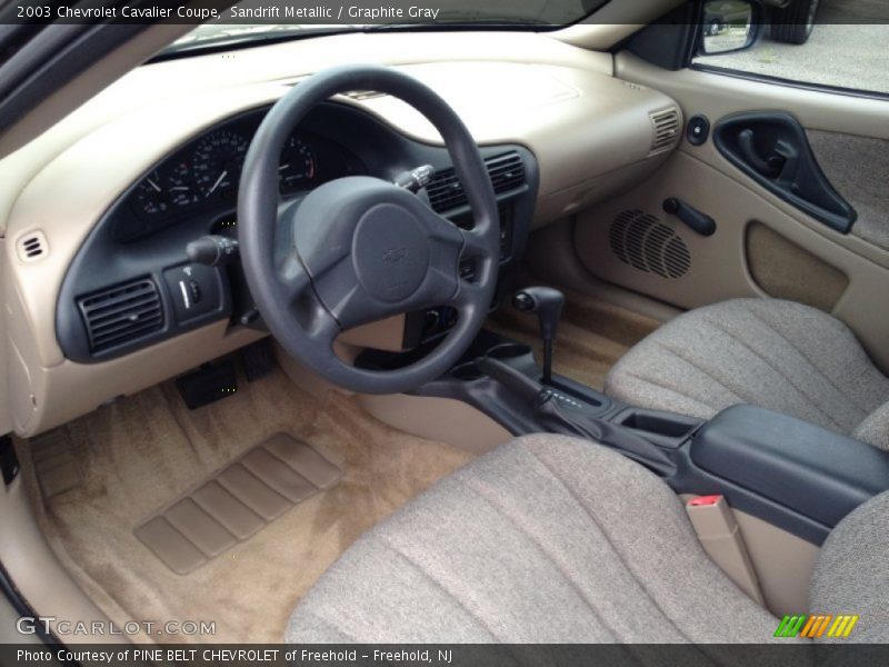 Sandrift Metallic / Graphite Gray 2003 Chevrolet Cavalier Coupe