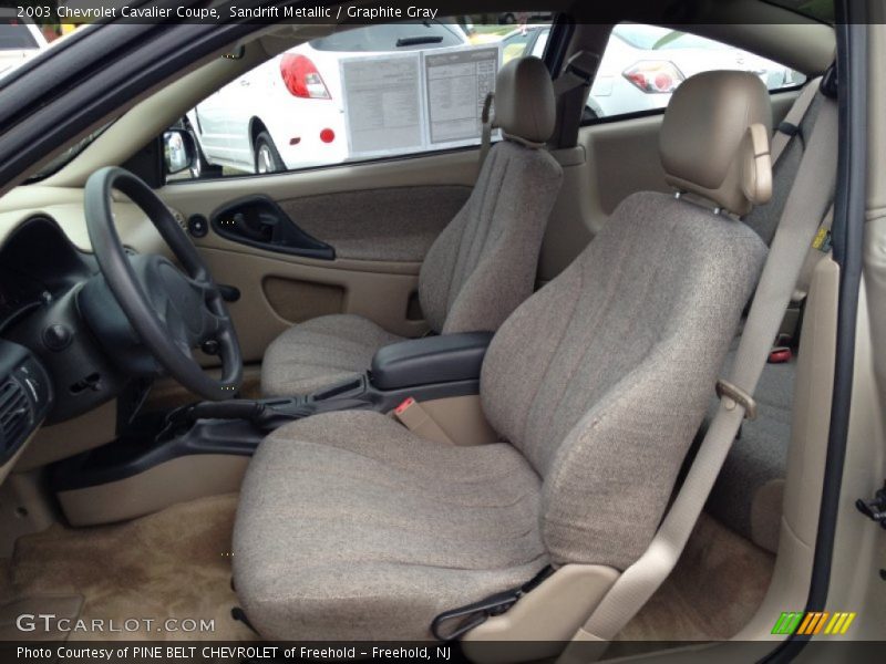 Sandrift Metallic / Graphite Gray 2003 Chevrolet Cavalier Coupe