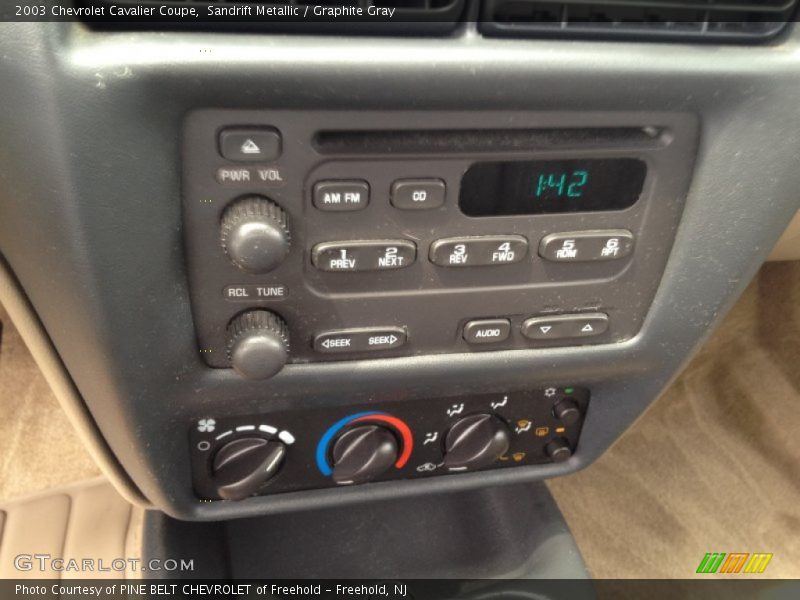 Sandrift Metallic / Graphite Gray 2003 Chevrolet Cavalier Coupe