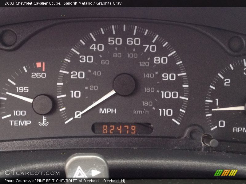 Sandrift Metallic / Graphite Gray 2003 Chevrolet Cavalier Coupe