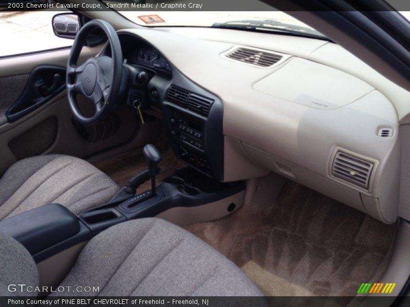 Sandrift Metallic / Graphite Gray 2003 Chevrolet Cavalier Coupe