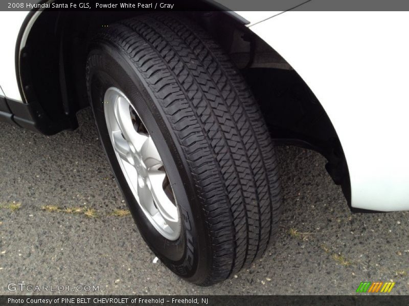 Powder White Pearl / Gray 2008 Hyundai Santa Fe GLS