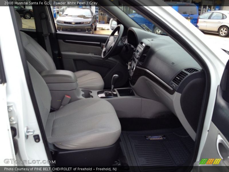 Powder White Pearl / Gray 2008 Hyundai Santa Fe GLS