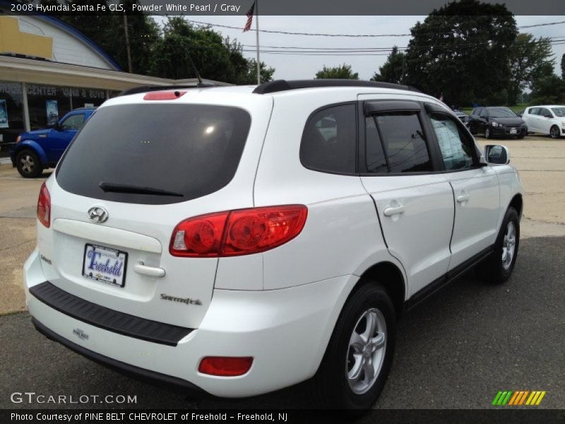 Powder White Pearl / Gray 2008 Hyundai Santa Fe GLS