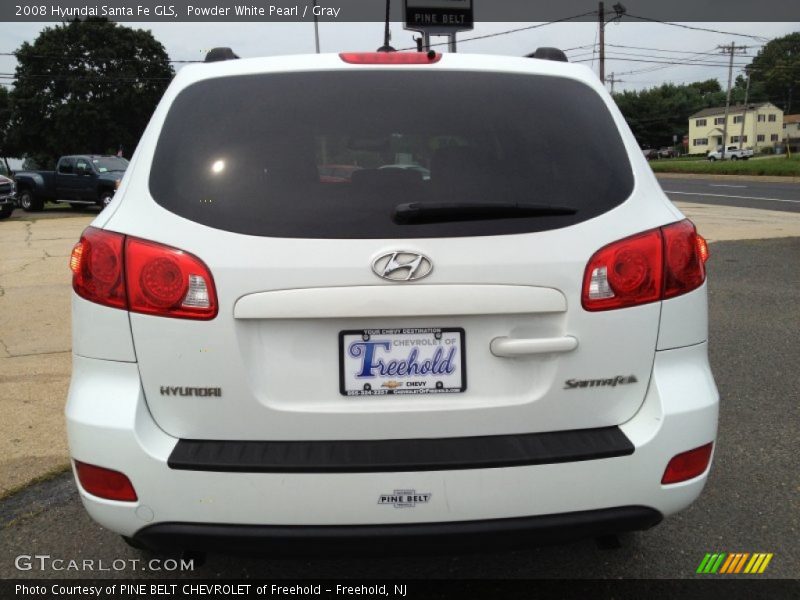 Powder White Pearl / Gray 2008 Hyundai Santa Fe GLS