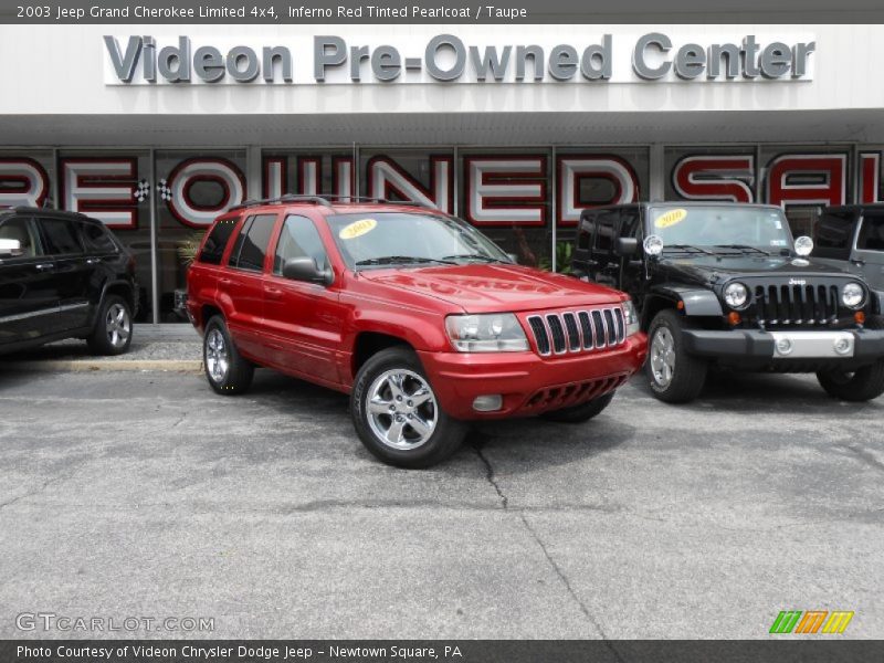 Inferno Red Tinted Pearlcoat / Taupe 2003 Jeep Grand Cherokee Limited 4x4