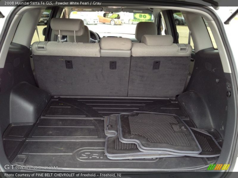 Powder White Pearl / Gray 2008 Hyundai Santa Fe GLS