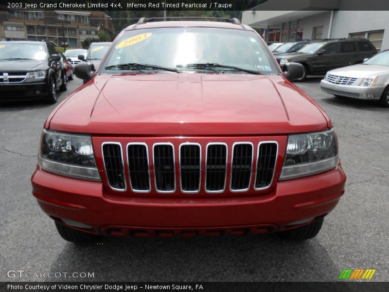 Inferno Red Tinted Pearlcoat / Taupe 2003 Jeep Grand Cherokee Limited 4x4