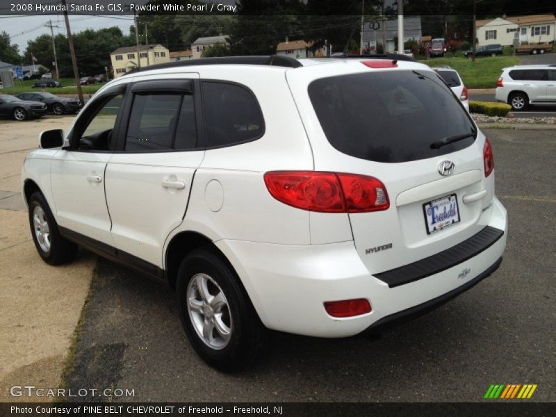 Powder White Pearl / Gray 2008 Hyundai Santa Fe GLS