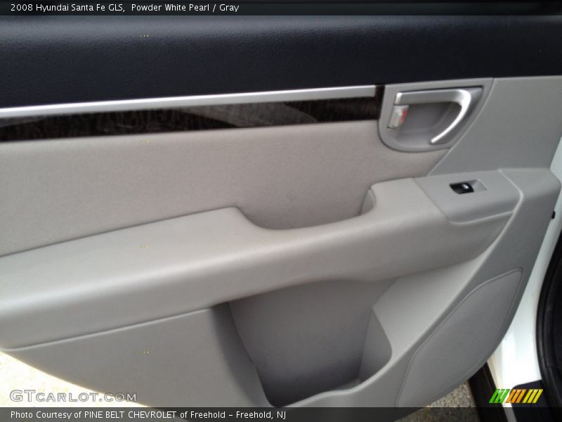 Powder White Pearl / Gray 2008 Hyundai Santa Fe GLS