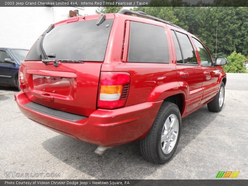 Inferno Red Tinted Pearlcoat / Taupe 2003 Jeep Grand Cherokee Limited 4x4