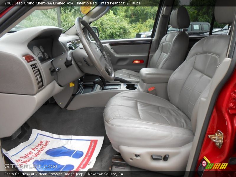 Inferno Red Tinted Pearlcoat / Taupe 2003 Jeep Grand Cherokee Limited 4x4