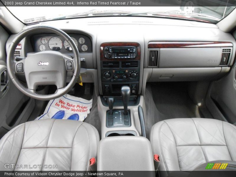 Inferno Red Tinted Pearlcoat / Taupe 2003 Jeep Grand Cherokee Limited 4x4