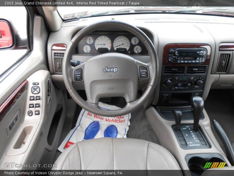 Inferno Red Tinted Pearlcoat / Taupe 2003 Jeep Grand Cherokee Limited 4x4
