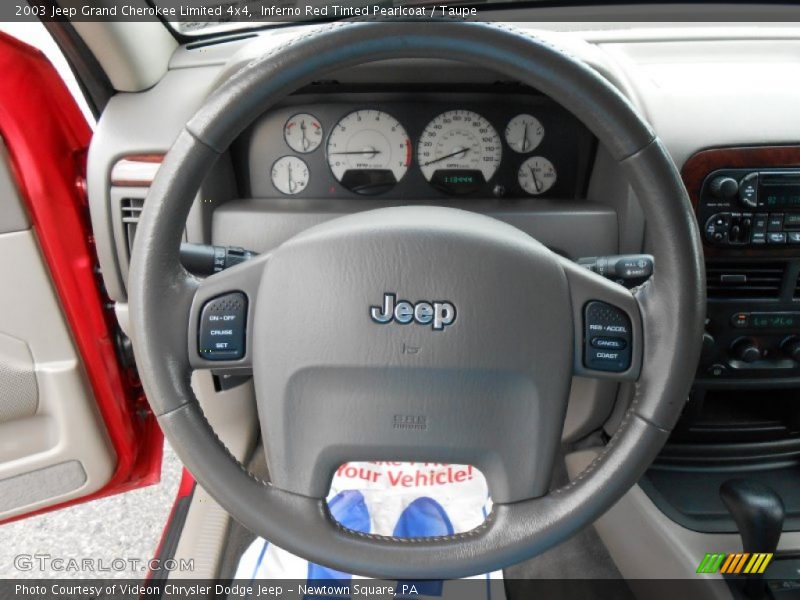 Inferno Red Tinted Pearlcoat / Taupe 2003 Jeep Grand Cherokee Limited 4x4