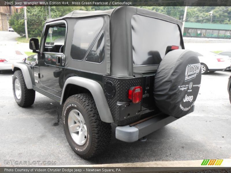 Moss Green Pearlcoat / Camouflage 2005 Jeep Wrangler Willys Edition 4x4