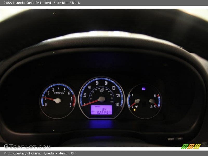 Slate Blue / Black 2009 Hyundai Santa Fe Limited
