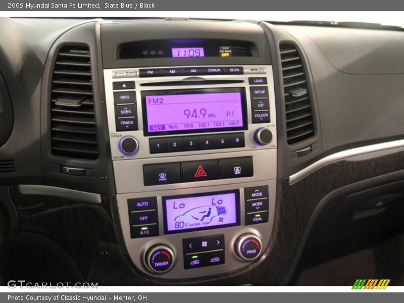 Slate Blue / Black 2009 Hyundai Santa Fe Limited