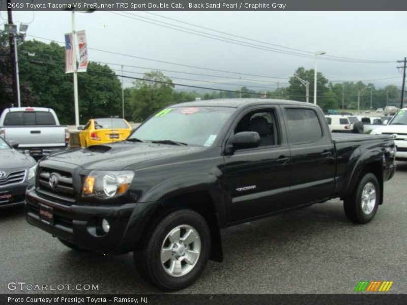 Black Sand Pearl / Graphite Gray 2009 Toyota Tacoma V6 PreRunner TRD Sport Double Cab