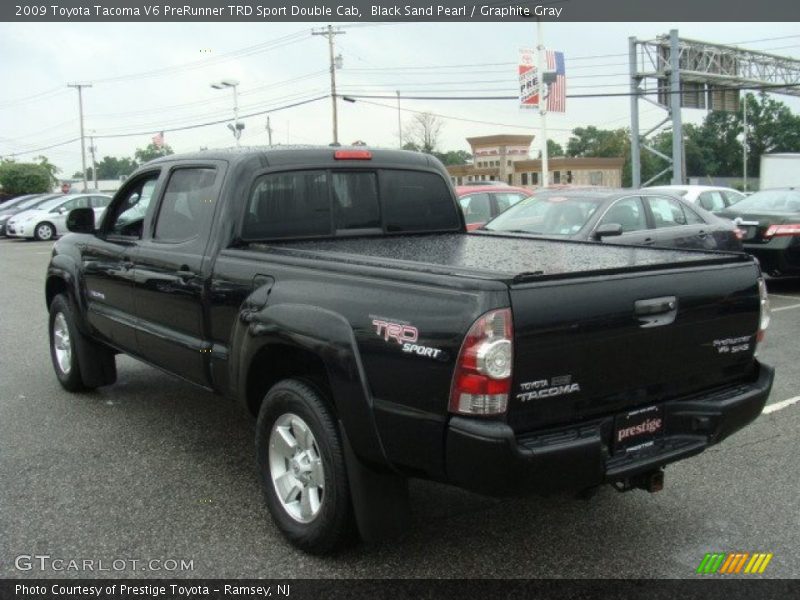 Black Sand Pearl / Graphite Gray 2009 Toyota Tacoma V6 PreRunner TRD Sport Double Cab