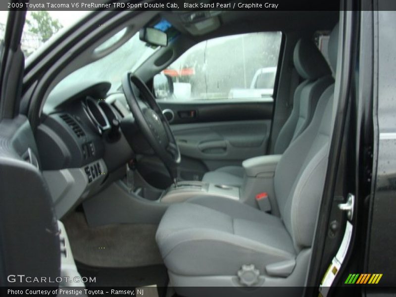 Black Sand Pearl / Graphite Gray 2009 Toyota Tacoma V6 PreRunner TRD Sport Double Cab