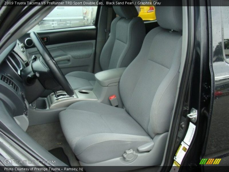 Black Sand Pearl / Graphite Gray 2009 Toyota Tacoma V6 PreRunner TRD Sport Double Cab