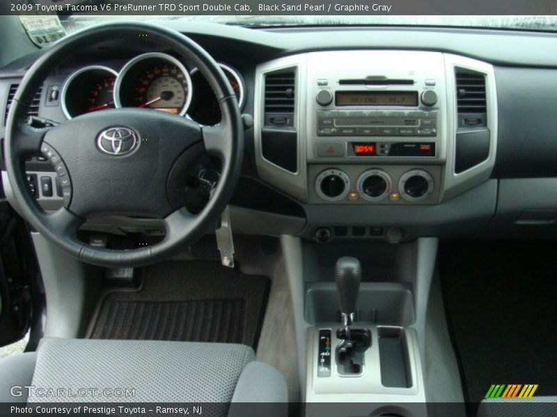 Black Sand Pearl / Graphite Gray 2009 Toyota Tacoma V6 PreRunner TRD Sport Double Cab