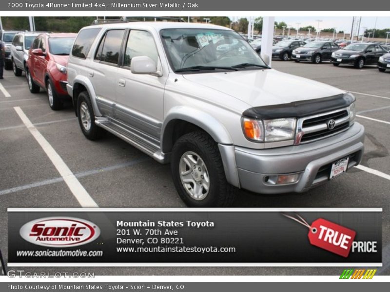 Millennium Silver Metallic / Oak 2000 Toyota 4Runner Limited 4x4