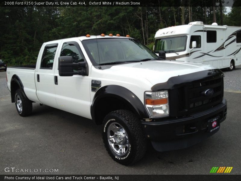 Oxford White / Medium Stone 2008 Ford F350 Super Duty XL Crew Cab 4x4