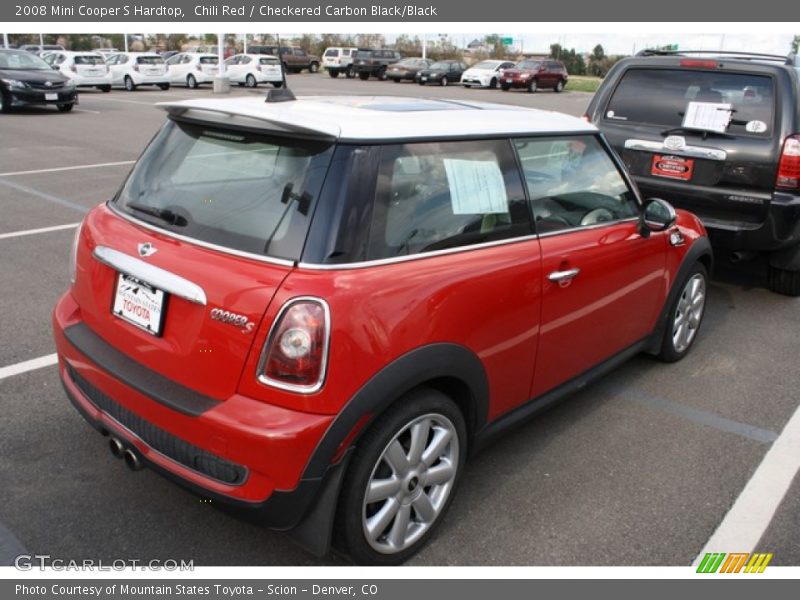 Chili Red / Checkered Carbon Black/Black 2008 Mini Cooper S Hardtop
